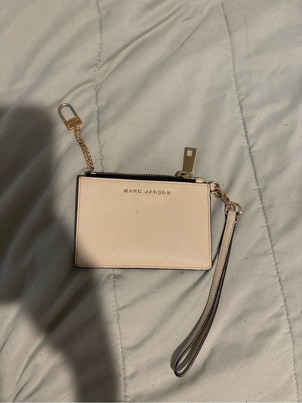 Marc Jacobs Light Beige Leather Wristlet Card Case - Picture 2 of 6